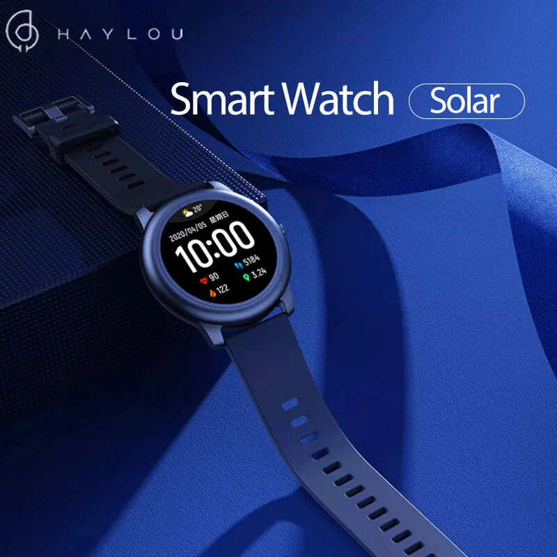 

[BT 5.0]Solar LS05 Full Round Screen Wristband 12 Sport Modes Tracker Heart Rate Monitor 30 Standby Smart Watch Global Version