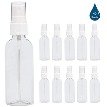 

40pcs 80ml Plastic Bottles with Sprayer Mist Sprayer Bottle Perfume Refillable Transparent Cosmetic Container