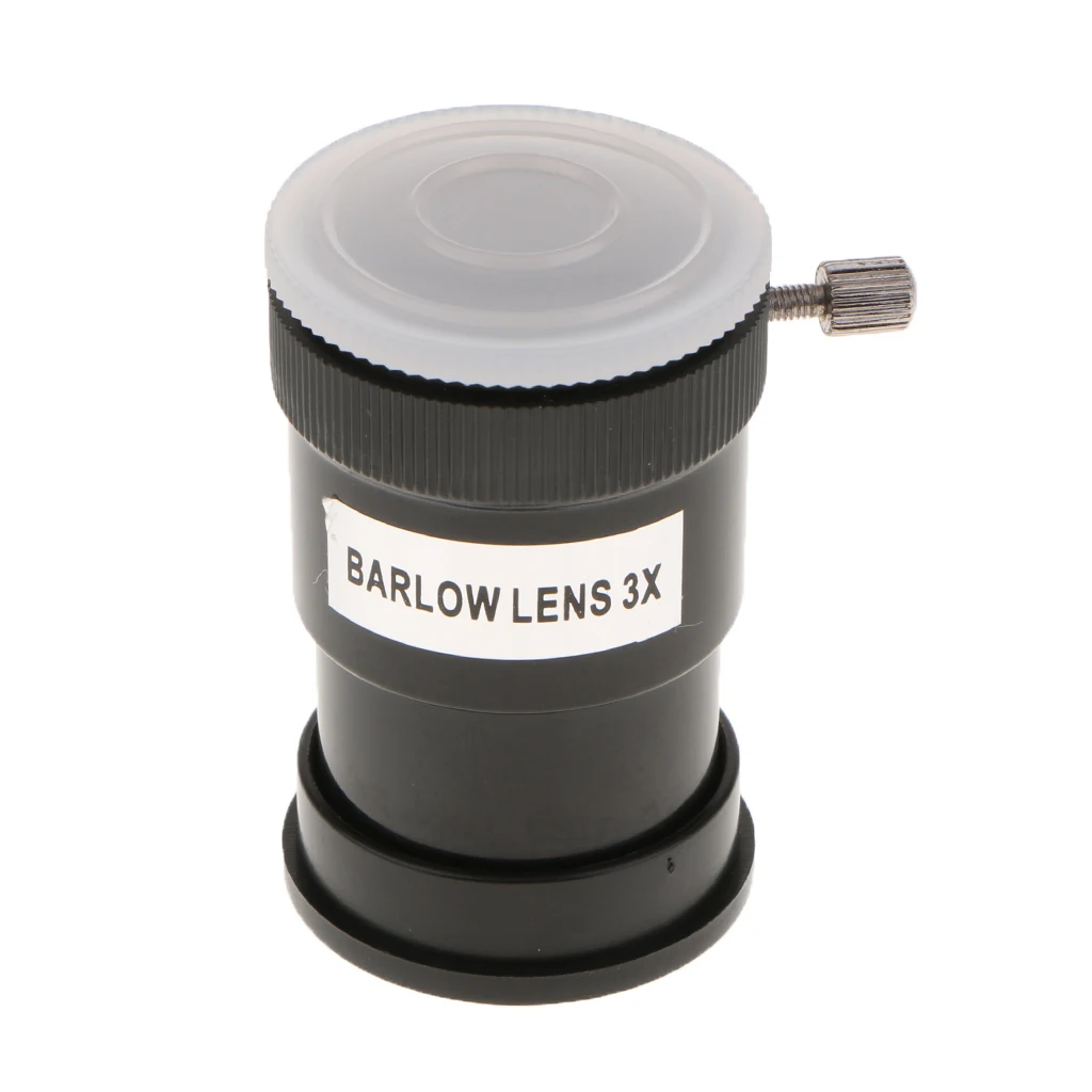 1.25''/31.7mm Telescope Eyepiece Barlow Lens 3X Magnification Universal T Ring Adapter M42 Thread with Fully Multi-coated Film
