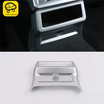 

CARMANGO For Audi A6 C8 2019 Car Rear Seat Vent Cigarette Lighter Panel Chrome Trim Cover Frame Sticker Interior Accessories