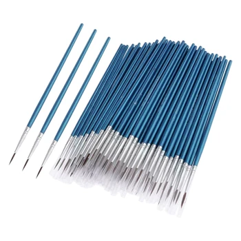 

100Pcs Fine Detail Painting Brush Round Pointed Tip Nail Face Art Craft Brushes