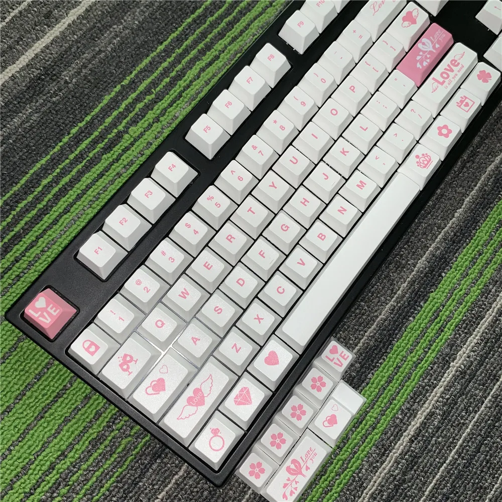 Любовь клавишные колпачки из ПБТ полный Наборы/краситель подкровать keycap/механическая клавиатура Pbt вишня профиль