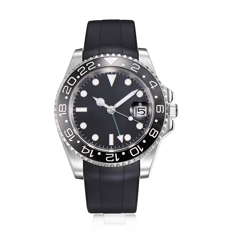 no logo5 Parnis 40 мм механические часы GMT сапфировое стекло Diver часы Автоматические relogio masculino ролевые роскошные часы для мужчин - Цвет: no logo5