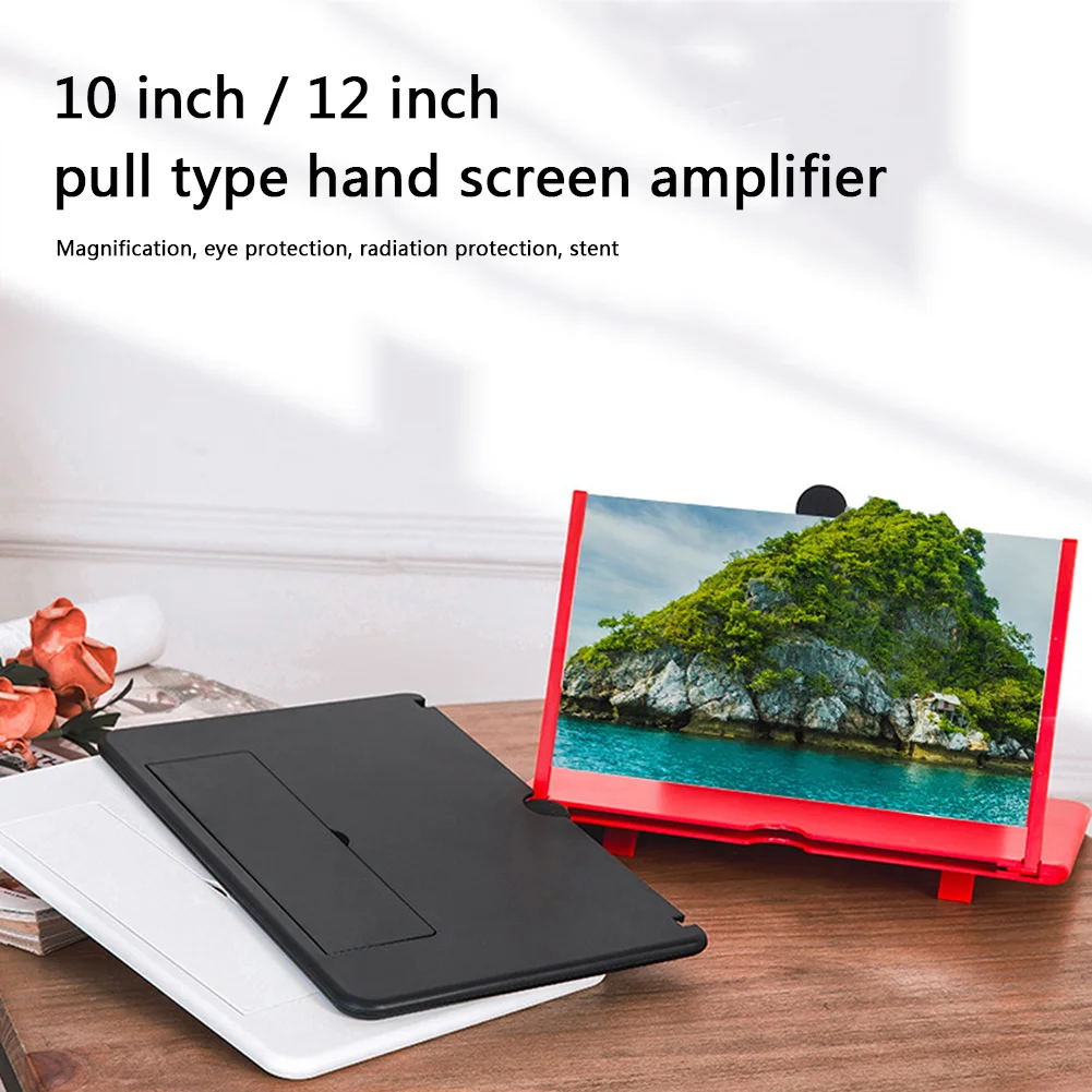 3D Phone Screen Magnifier Amplifier Folding Design HD Video Magnifying Glass Watch 3d Movies Smart Bracket Holder 12inch | Мобильные