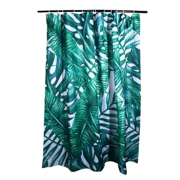 

1 Pc Waterproof 3D Digital Floral Print Banana Leaf Bathroom Shower Curtain Polyester Fabric Bathroom Curtain 180x180cm