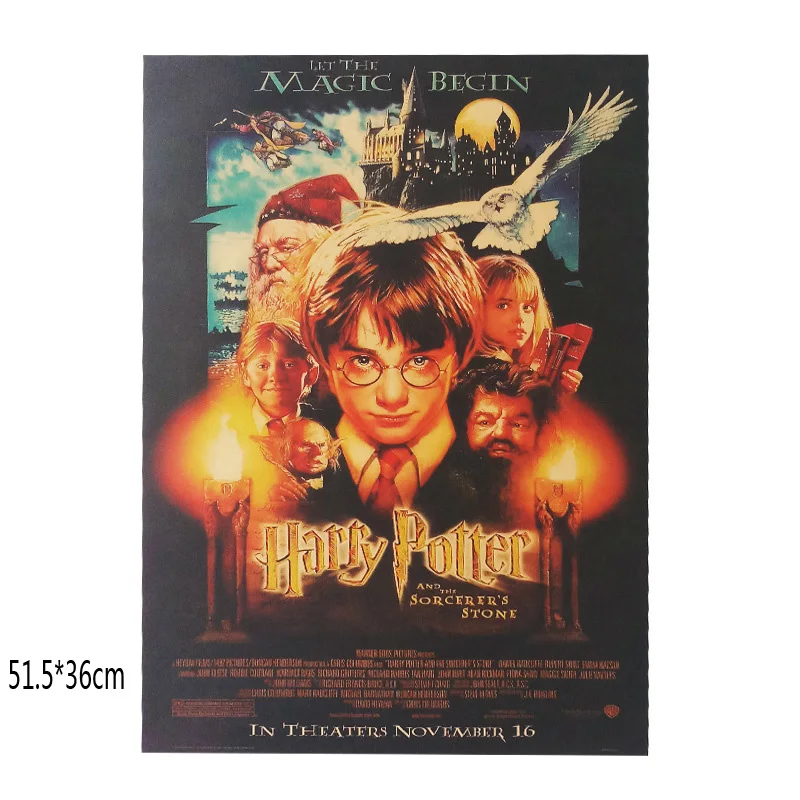 Горячие фильмы Harriom Горячие крафт бумага плакат Поттер игрушка Поттер Косплей вечерние шоу офис ретро украшения подарок