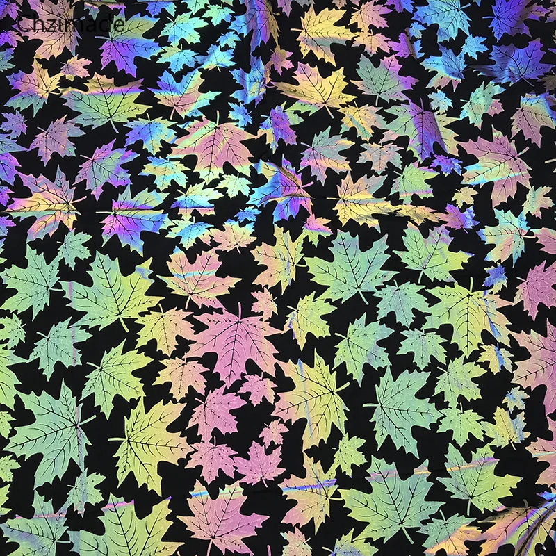 Радужная Ночная светоотражающая ткань ручной работы нейлоновая тафта для сумки