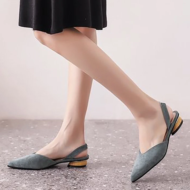 Женские сандалии с эластичным ремешком Женская обувь острым носком босоножки на