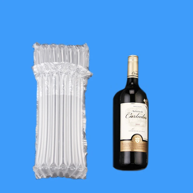 75um Red wine Air column Balloon Inflatable packaging Roll film falling protection Buffer Bubble fruit olive oil cup bottle