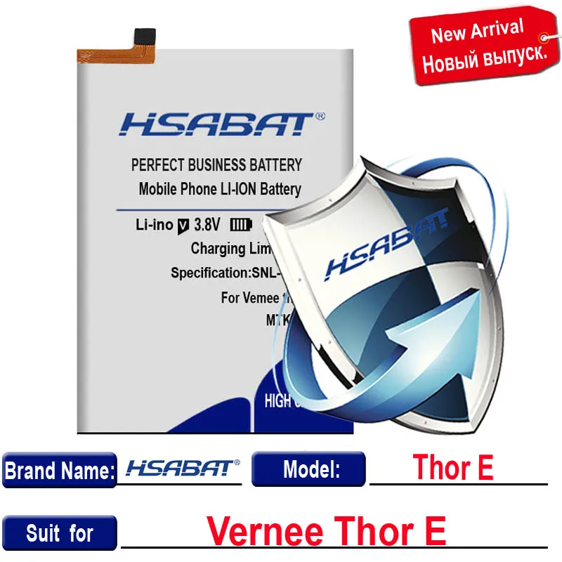 HSABAT Thor E 6300mAh батарея для Vernee Thor E батареи