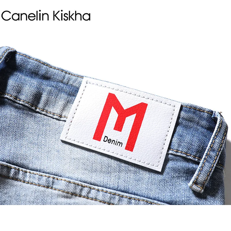 Wholesale 2022 Fashion Light Luxury Hip Hop Light-colored Ripped Jeans Men\'s Patch Hot Drilling Skeleton Beggar Thin Long Pants