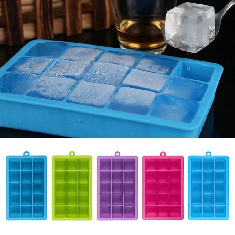 

DIY Creative Large Silicone Ice Mold Tray Square Shape Ice Mold Fruit Ice Cream Maker Bar Kitchen Accessories Ice Cream Tool