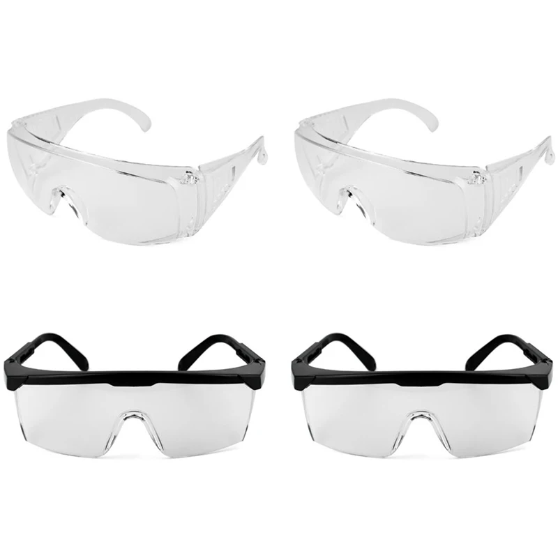 

12 Pc Safety Glasses, Transparent Frame, Transparent Anti-Fog Lens, Protective Glasses, Anti-Fog and Anti-Spitting