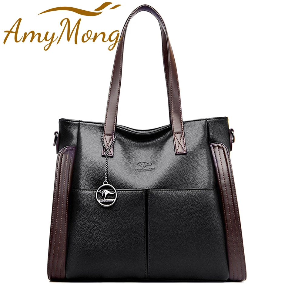 حقيبة حمل جلدية ناعمة للسيدات، محافظ فاخرة كبيرة ا...