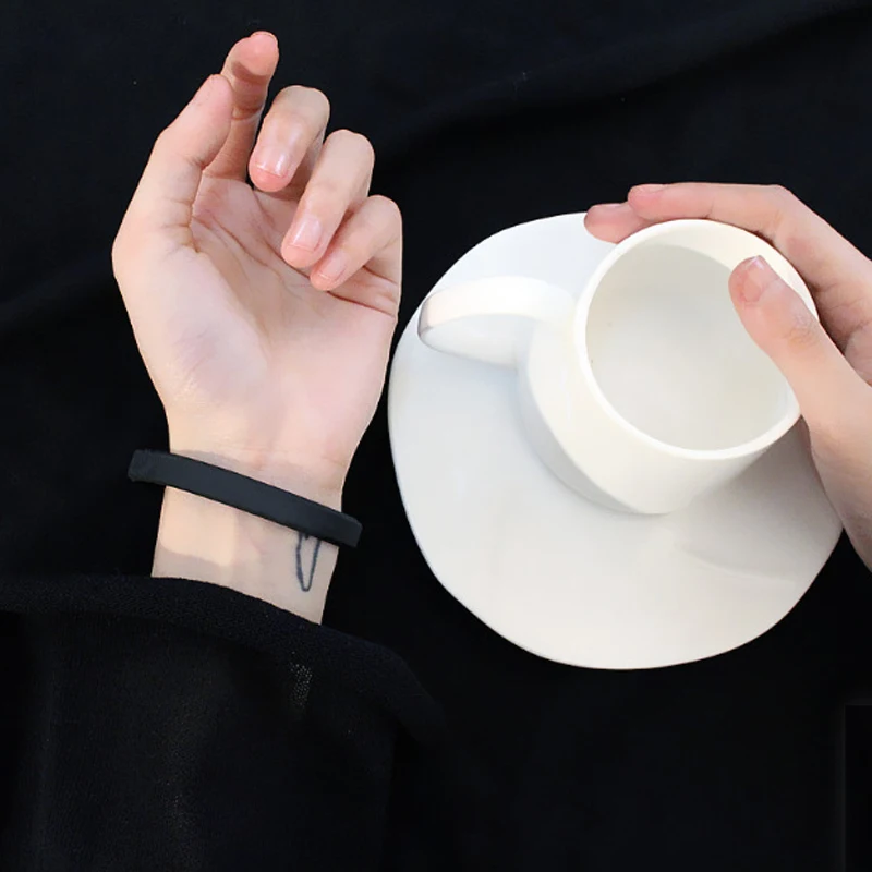 Silicone Wristband Bracelet Sports Casual Bracelet Female Men Pure Color For Simple Women Unisex Bracelet