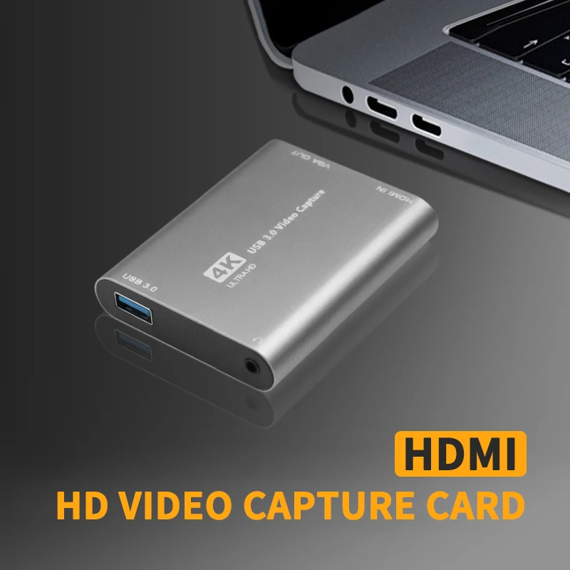 

4K 60hz Loop HDMI Capture Card Audio Video Record Plate Live Streaming USB 2.0 3.0 1080p Grabber For Game DVD Camera