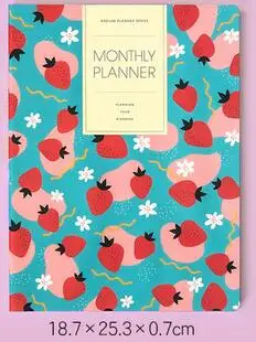 F Красочные для составления плана на месяц еженедельник книга 25,3*18,7 см 64P корейский модный Планировщик подарок - Цвет: F