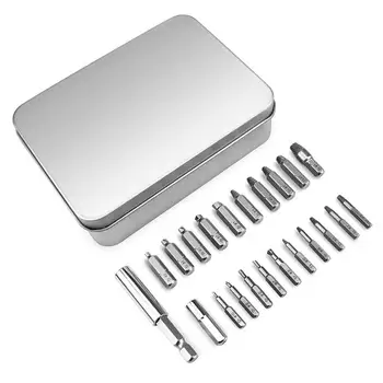 

22pcs Electric Screwdriver Hex Bits Durable Hardware Set Chrome Vanadium Steel Installation Lengthening Screw Holder