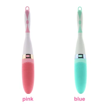 

New Silicone Bath Brush Electric Shower Massager with 4 Vibration Levels Long Handle Body Cleansing Brush Bathing Tools