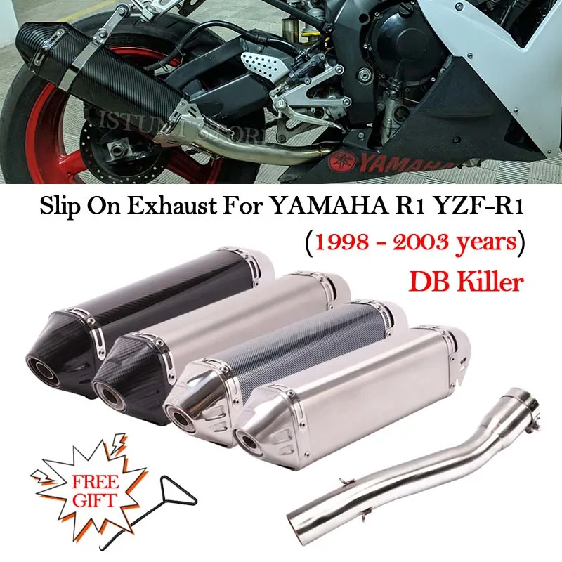 Для YAMAHA R1 YZF-R1 1998 1999 2000 2001 2002 2003 лет мотоцикл Yoshimura выхлопной глушитель трубы дБ