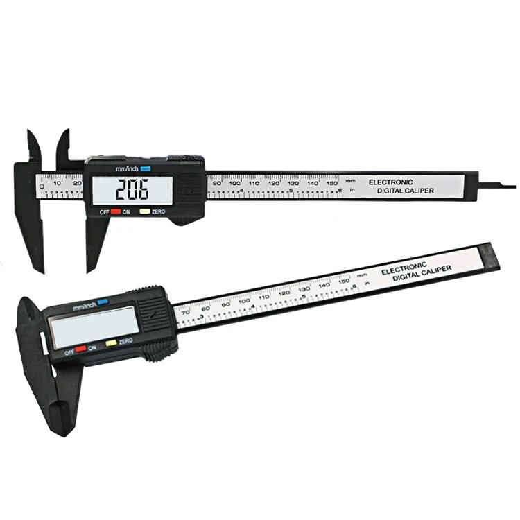 New Arrival 150mm 6inch LCD Digital Electronic Carbon Fiber Vernier Caliper Gauge Micrometer LT230
