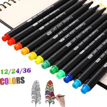

12/24/36 Colors Fineliner Pen Set Colorful Ink Pen Art Marker Graffiti Fun At Home Art Supplies A2007-S5