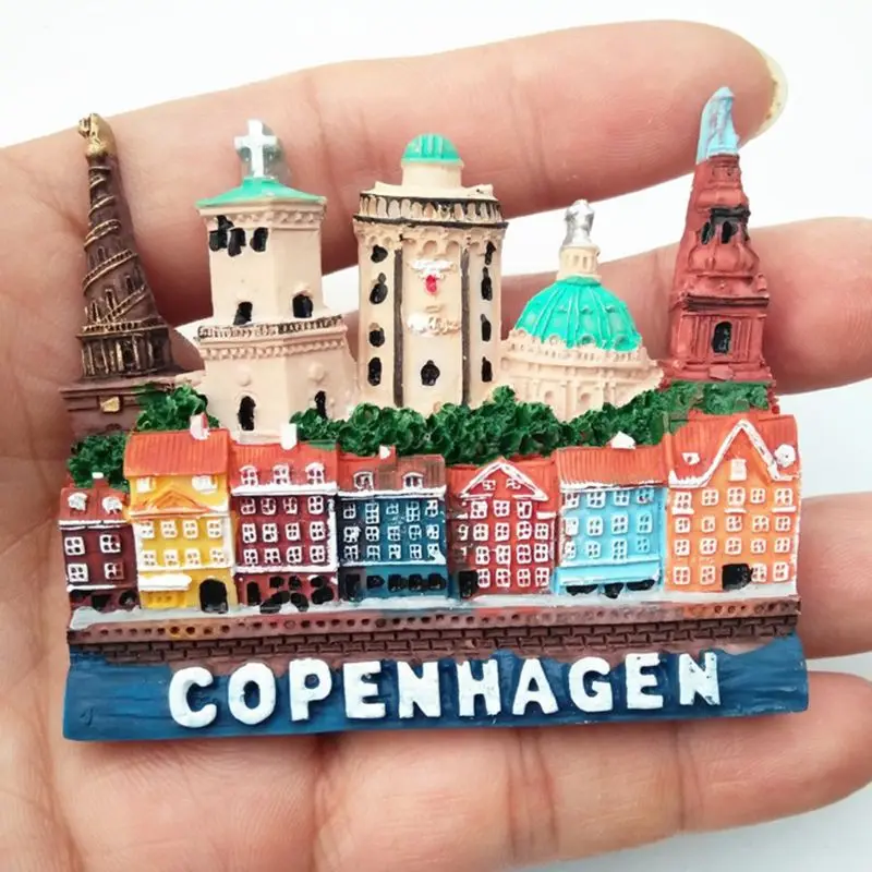 Франция copenher Япония туристические Путешествия Сувенир 3D Смола магнит на