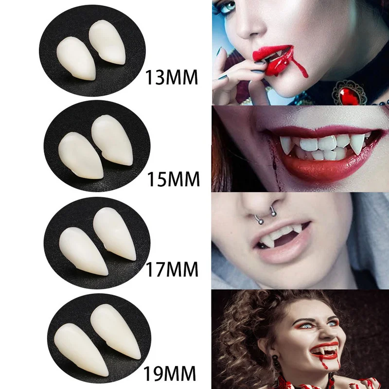 Vampire False Tooth Werewolves Fangs Dentures Teeth Halloween Party