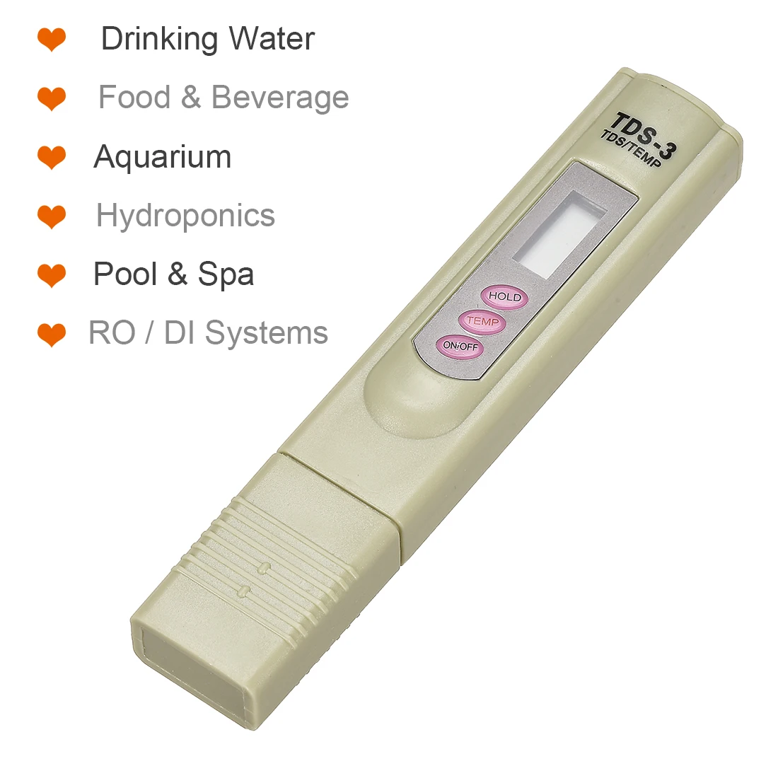 Uxcell TDS 3 PPM Измеритель проводимости для Ro воды аквариум бассейн w кожаный чехол серый 2 шт