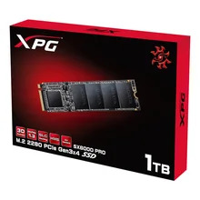 ADATA XPG SX6000 Pro PCIe 256 ГБ 512 3D NAND PCIe Gen3x4 M.2 2280 NVMe 1,2 R/W до 1000/800 МБ/с. твердотельный накопитель