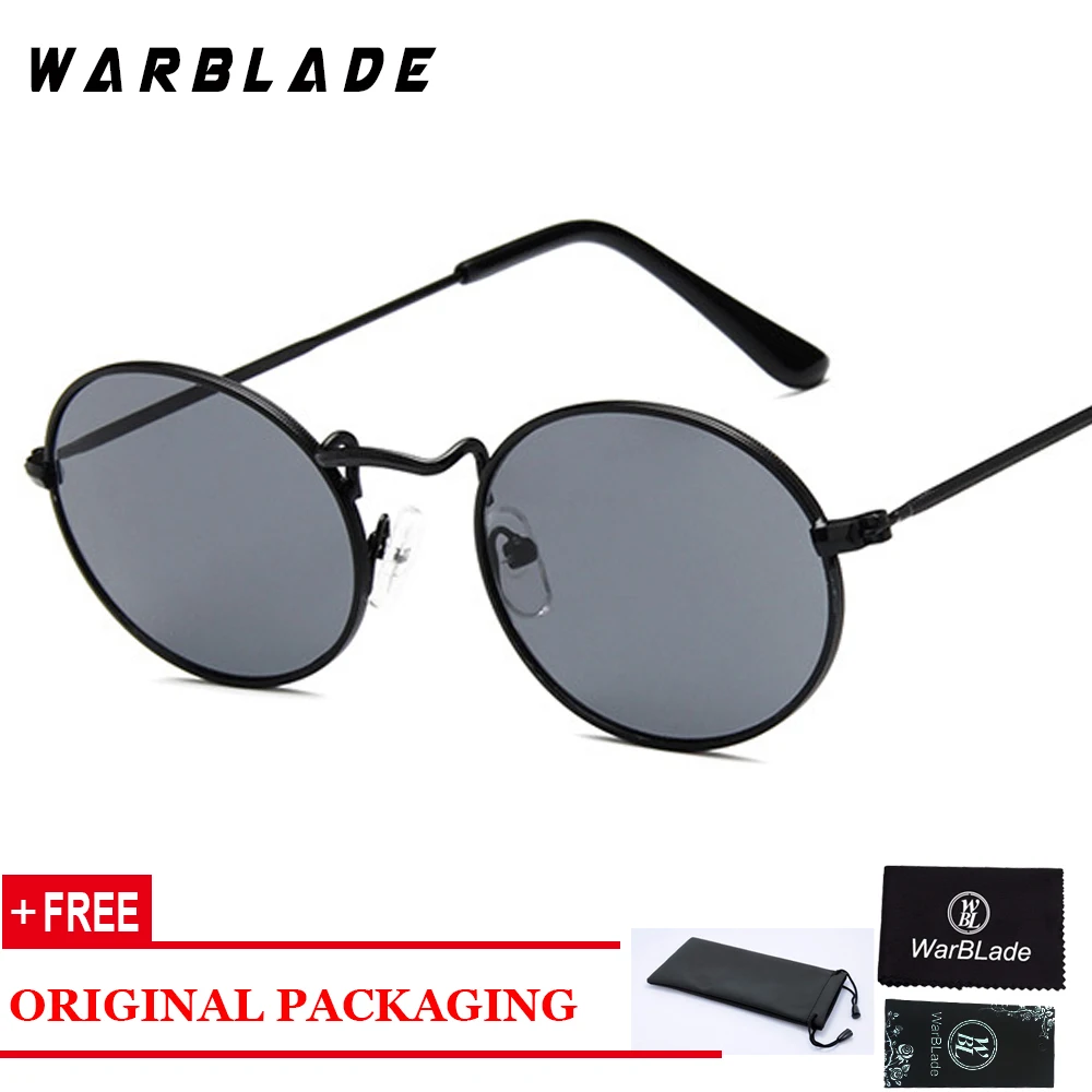 WarBLade Cool Brand Designer Sunglasses Women Round Leopard Gradient Lens Big Circle Clear Glasses Eyewear Rimless - Цвет линз: black grey