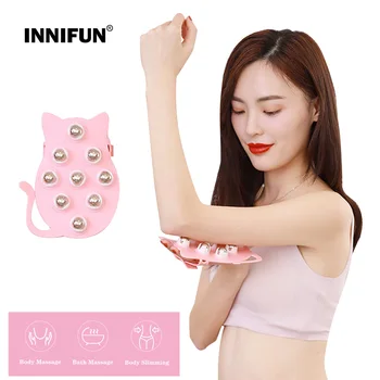 

Roller 9 Balls Body Massage Glove Muscle Pain Relief Relax Anti Cellulite Massager For Neck Back Shoulder Buttocks Health Care