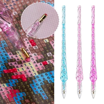

1PC Point Drill Crystal Pens Diamond Painting Pen DIY Cross Stitch Embroidery Crafts Household Sewing Diamond Painting Tool