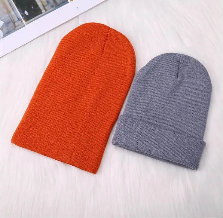 rolled up skully hat Winter Hats for Unisex New Beanies Knitted Solid Cute Hat Lady Autumn Female Beanie Caps Warmer Bonnet Men Casual Cap Wholesale skully with a brim