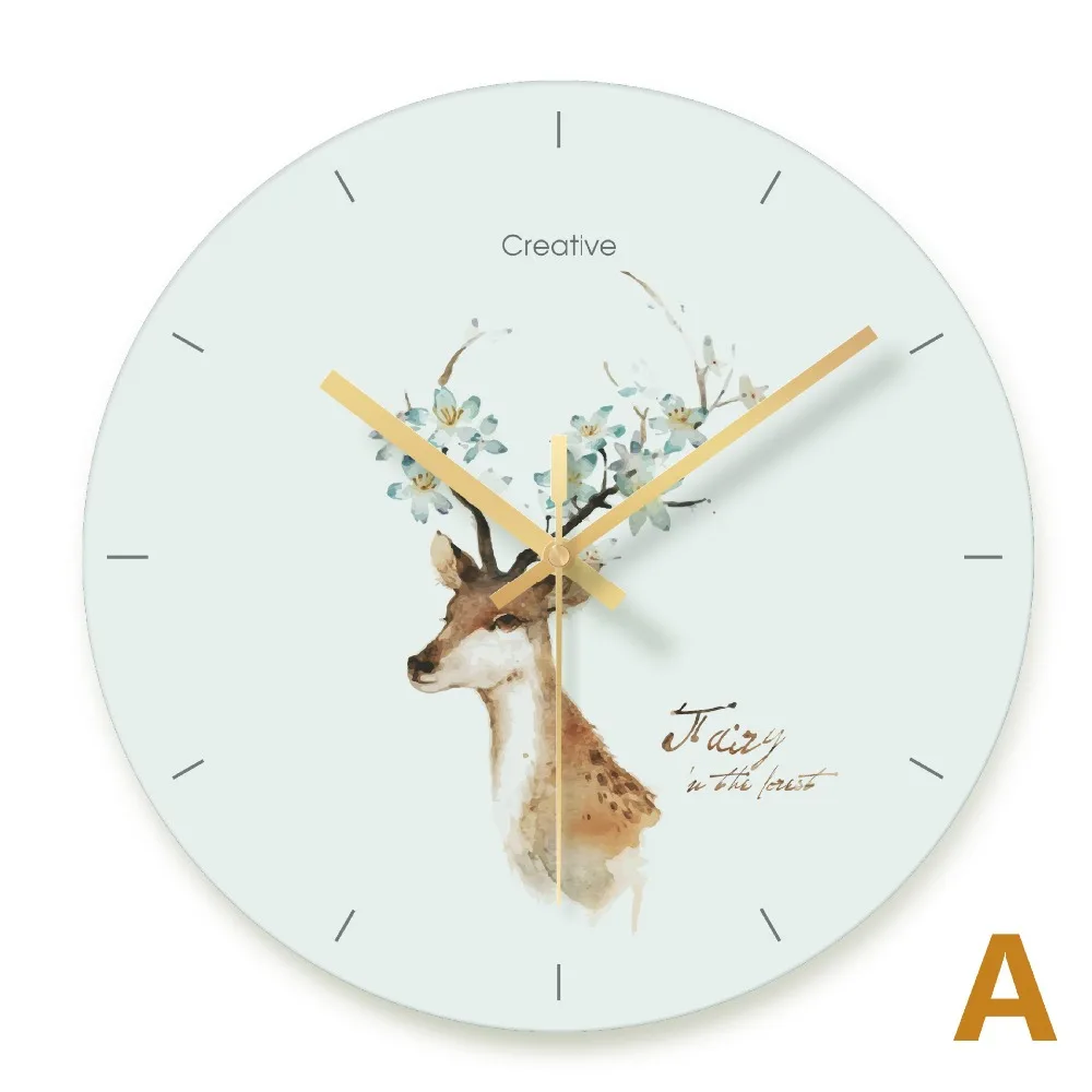 Wall Clock Nordic Household Mute Living Room Bedroom Minimalist Modern Decorative Wall Watch 14 Inch Quartz Round Clocks