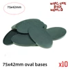 wargame base world -75 x 42mm oval bases for Warhammer ► Photo 3/4