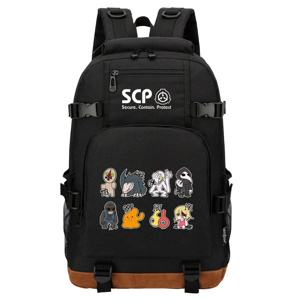 Hot Game SCP Special Containment Procedures Foundation Backpack Travel Bags Men Teens Travel Shoulder Laptop Bags Bookbag