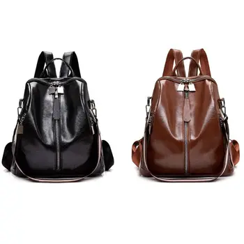 

Women PU Leather Backpack Casual Anti-theft Rucksack Laptop Travel Shoulder Bag Hot