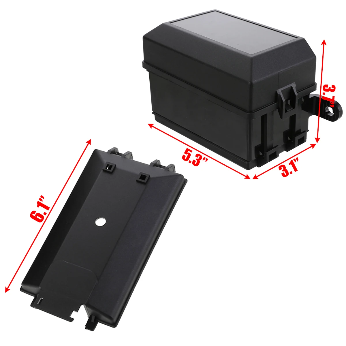 For Truck SUV Car Bike 1PC 12-Slot Relay Box 6 Relay Slot+6 Standard Fuse Slot 6 ATC/ATO Fuses Holder Block W/ 41 Metallic Pins