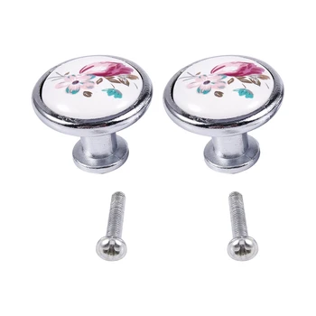 

Pack of 2 Europe Ceramic Drawer Door Cabinet Cupboard Pull Handles Knobs (Color 6)