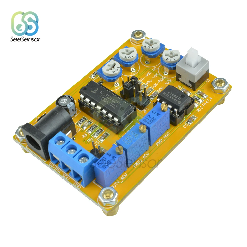 ICL8038 генератор сигналов Модуль синусоидальный треугольник квадратная волна 8038 модуль DC 12V 24V 10 HZ-300 kHz