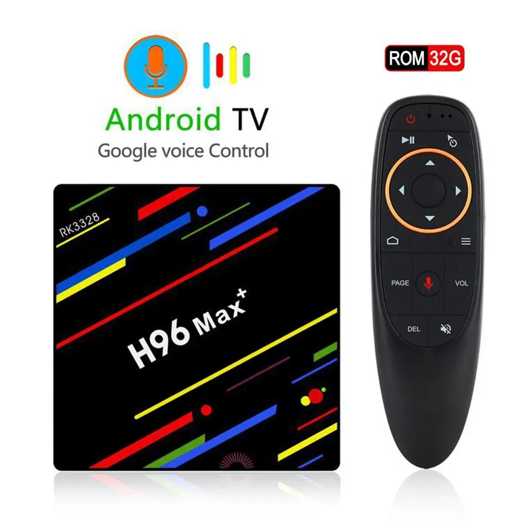 H96max+ ATV телеприставка Голосовая версия четырехъядерный комплект Двойной Wi-Fi Bluetooth Android 9,0 HD обычный пульт дистанционного управления