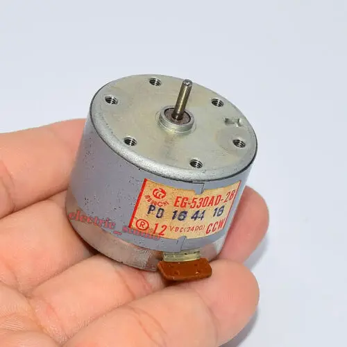EG-530AD-2B DC12V CCW 2400RPM Tape Deck Recorder Motor Audio Round Spindle Motor 