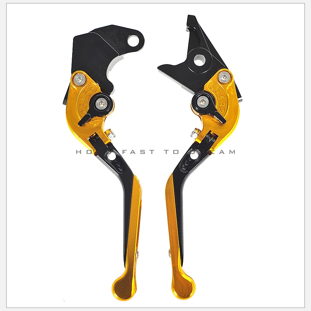 CNC алюминиевый мотоцикл складной рычаг мотоцикл рычаги тормоза сцепления чехол для Suzuki GSX-S1000 GSX-S 1000 1000F ABS - Цвет: Золотой