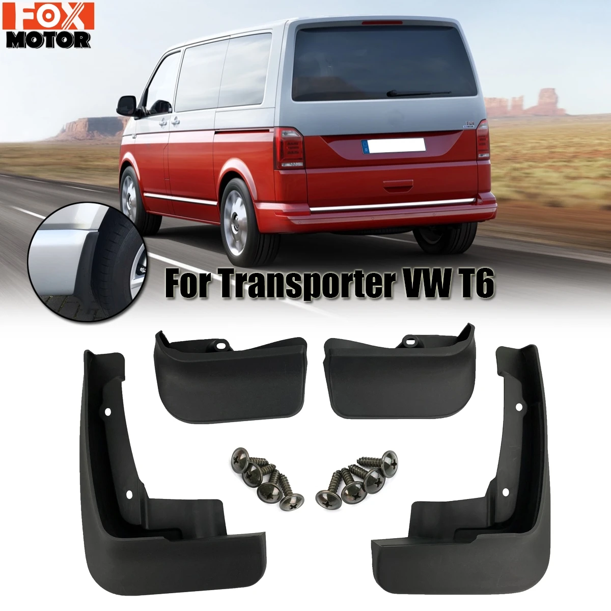 Для VW Transporter Caravelle T6 мультивена 2015 - 2019 брызговики ЛОСКУТ Брызговики для