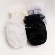 Осенне-зимняя женская одежда с манжетами в Корейском стиле, Прозрачная Кружевная короткая модная Милая Одежда для взрослых, студентов, офиса, ежедневного использования, противообрастающий рукав