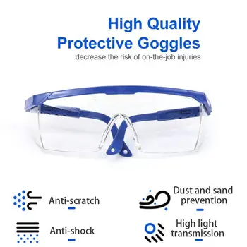 

Safety Glasses Cycling Goggles Eyewear Anti Dust Windproof UV Protection Anti Fog Coating Eye Wear for Eye Protection Workplace