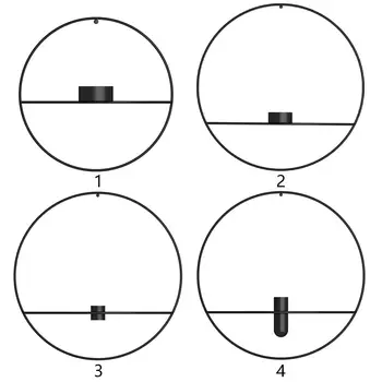 

Vintage Candlestick Modern Art Geometric Candle Holder Tealight Dry Flower Vase 3D Wall Mounted Metal Ornaments Home Decor