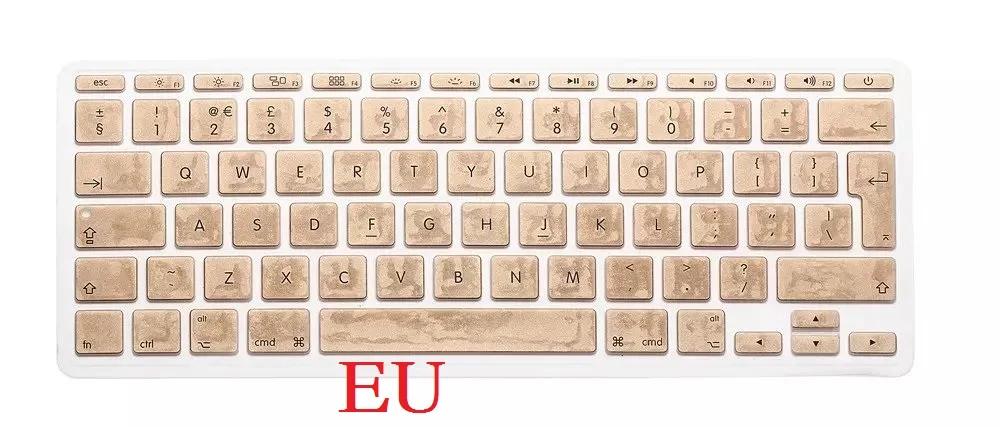 EU-Gold Мягкая силиконовая клавиатура для Macbook Air 11, чехол для клавиатуры A1465 A1370, Защитная пленка для клавиатуры - Цвет: EU-Gold