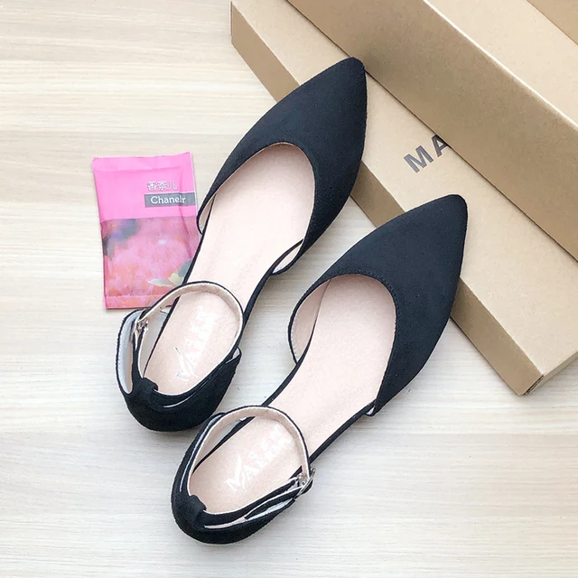 Women Flats Black Flats for Women Dressy Comfort Size 33 34 42 43 Solid Color Daily Shoes Flat Heel Summer Sandals Simple Basic 4